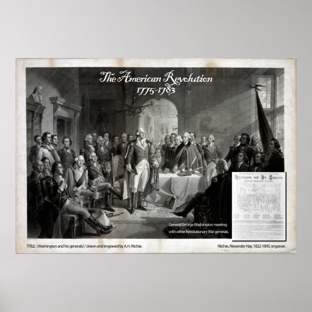 Poster George Washington, Guerre révolutionnaire (Devant)