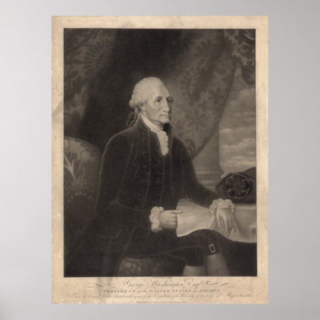 Poster GEORGE WASHINGTON Portrait d'Edward Savage (Devant)