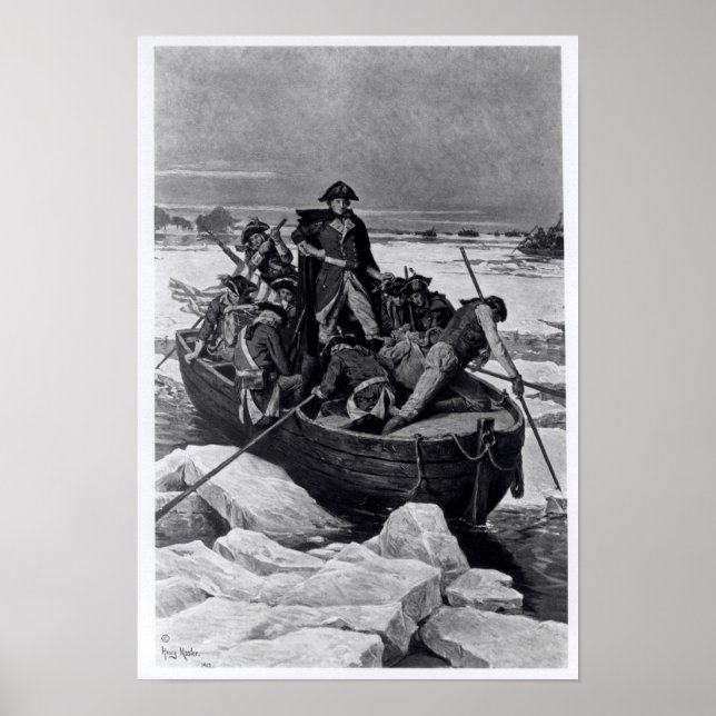 Poster George Washington traversant la rivière Delaware (Devant)