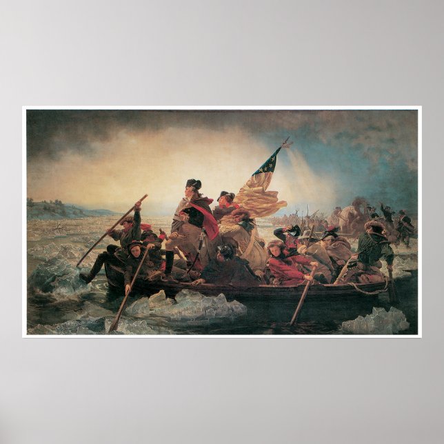 Poster George Washington Traverser le Delaware (Devant)