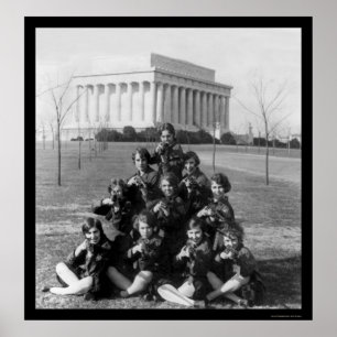 Poster George Washington University Girls Rifle Team 1927