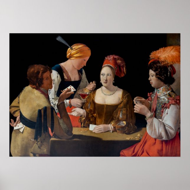 Poster Georges de la Tour - Cheat avec l'As des Diamants (Devant)