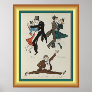 Poster Georges Goursat ~ Paris Belle Époque ~1913 ~ 