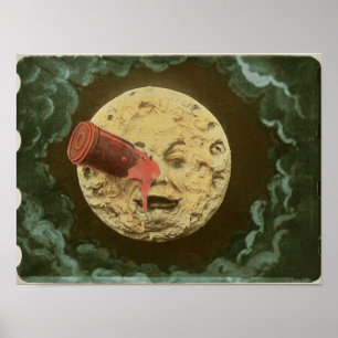 Poster Georges Méliès - Le Voyage dans la lune - 1902