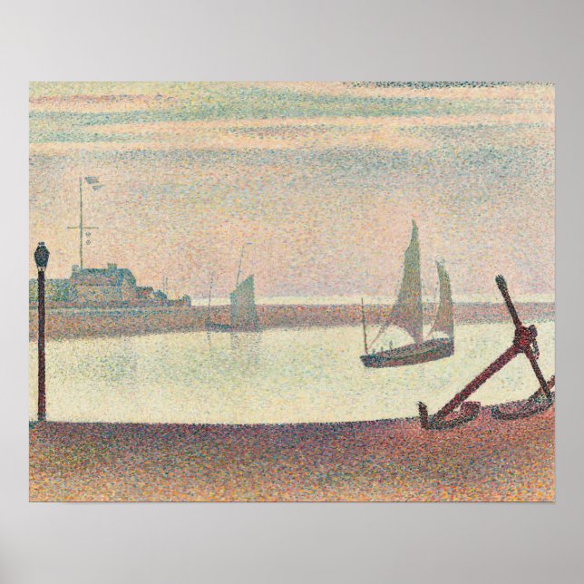 Poster Georges Seurat - Le chenal à Gravelines (Devant)