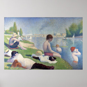 Poster Georges Seurat - Les Baigneurs à Asnières