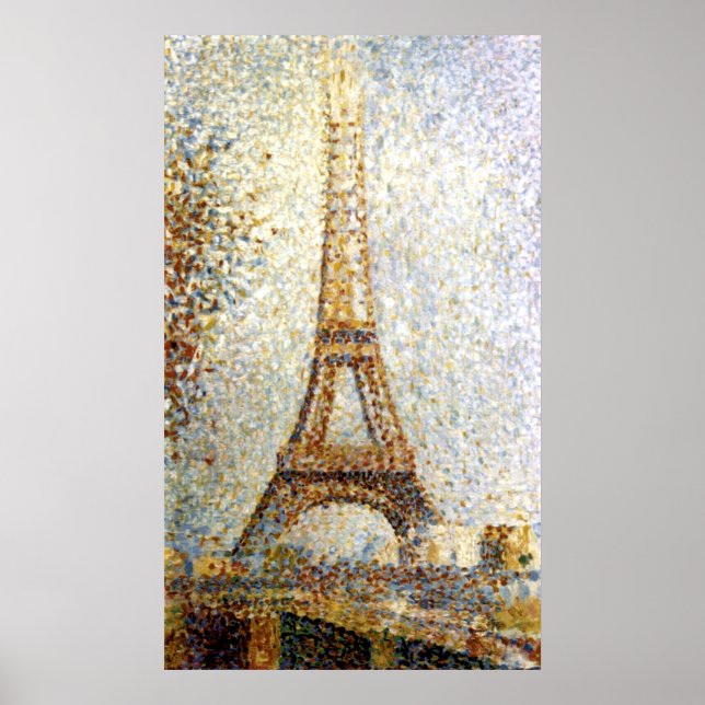 Poster Georges Seurat Tour Eiffel Pointillisme (Devant)