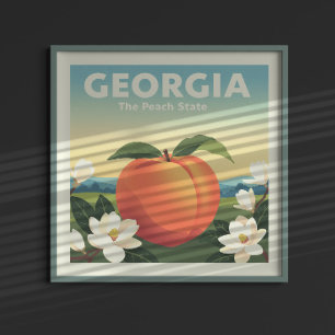 Poster Géorgie vintage
