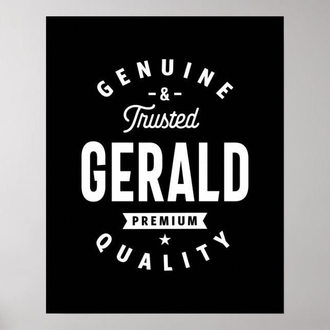 Poster Gerald Nom personnalisé Anniversaire (Devant)