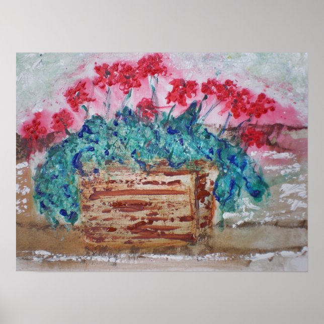 Poster Geraniums (Devant)