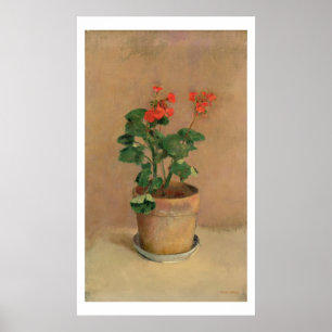 Poster Geraniums dans un pot, c.1905 (huile sur toile)
