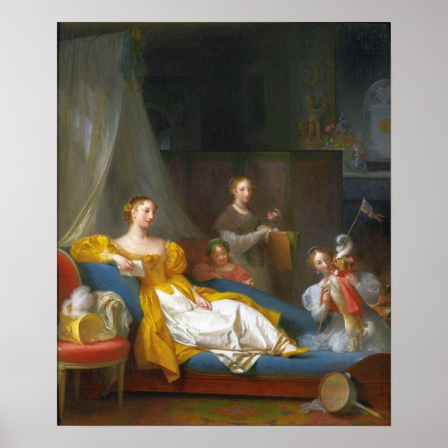 Poster Gérard - Une Famille Jouant Avec Un Chien (Devant)