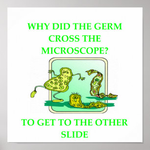POSTER GERM BIOLOGY RESEARCH JOKE