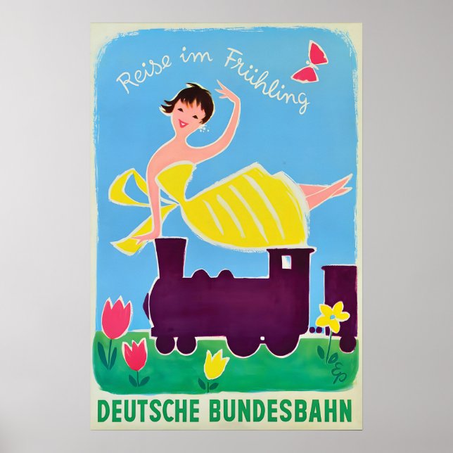 Poster German Railways -Into the spring (Front)