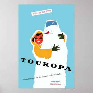 Poster German Railways -Touropa Winter 195960