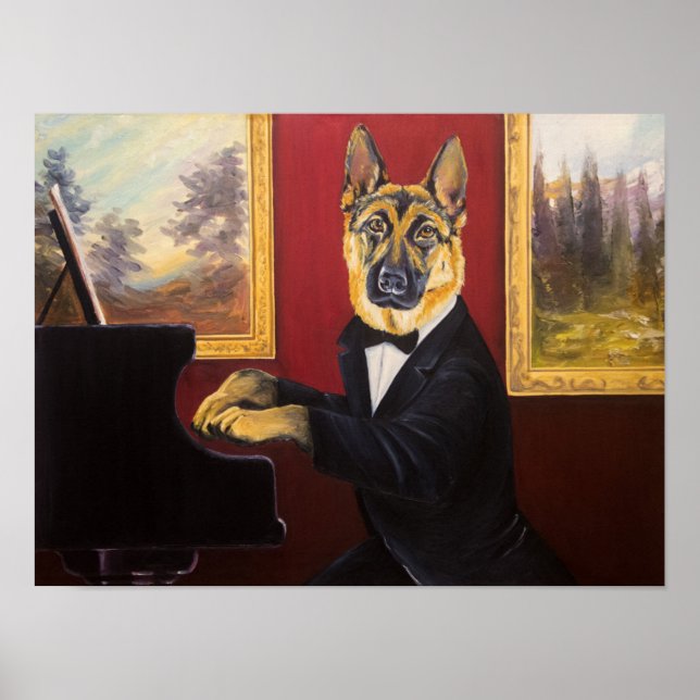 Poster German Shepherd | Piano Waltz (Devant)