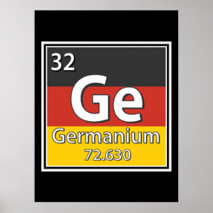 Poster Germanium - Allemagne Drapeau allemand Science