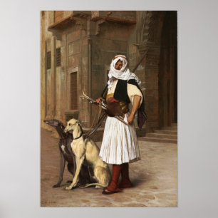 Poster Gérôme - Arnaut Avec Deux Lévriers 1867