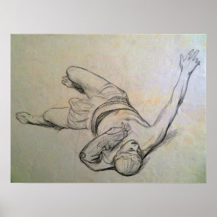 Poster Gérôme - Étude pour les vaincus sur la table 18…
