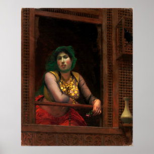 Poster Gérôme - Femme à un balcon