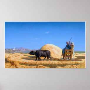 Poster Gérôme - Les Thresseurs De Grain D'Egypte