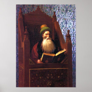 Poster Gérôme - Mufti Lecture Dans Son Outil De Prière