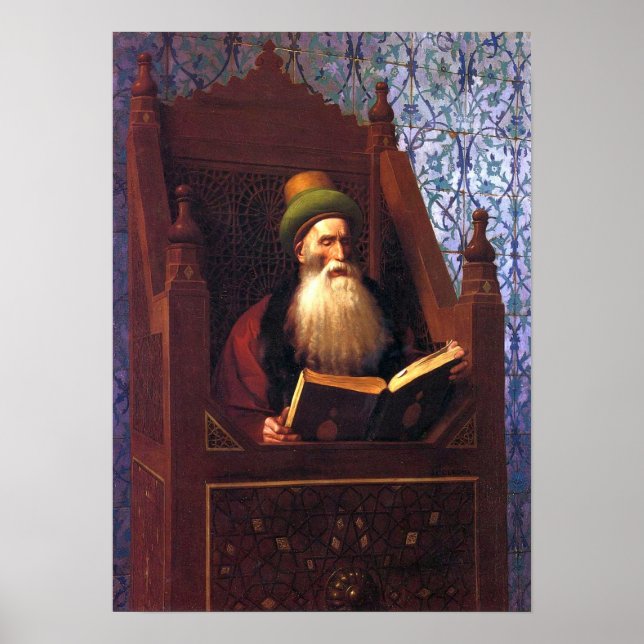 Poster Gérôme - Mufti Lecture Dans Son Outil De Prière (Devant)