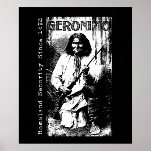 Poster Geronimo Art Native American Apache Illustration