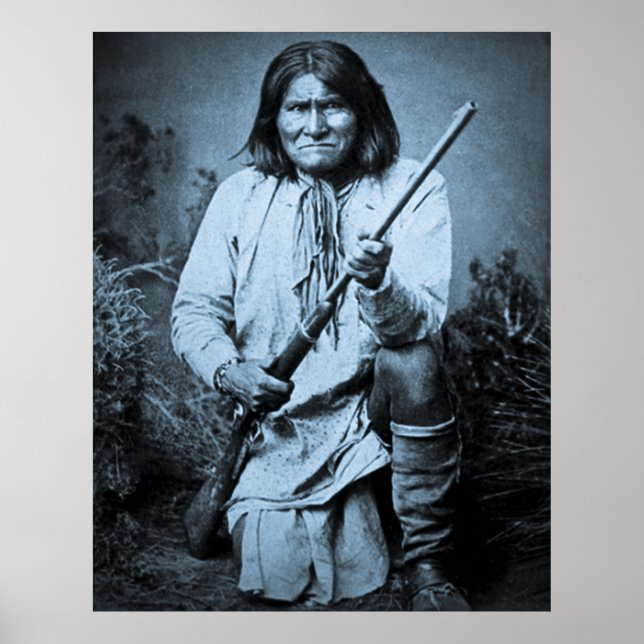 Poster Geronimo avec fusil 1886 (Devant)