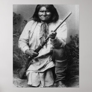 Poster 'Geronimo avec l'arme à feu chez le Ready