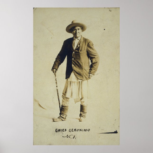 Poster Geronimo en chef Portrait permanent 1904 (Devant)