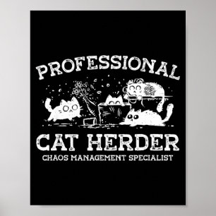 Poster Gestion de chaos d'éleveur de chat professionnel