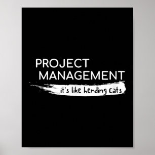 Poster Gestion de projet Son Comme Herding Cats Drôle