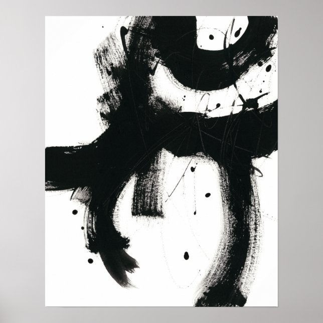 Poster Gesture en Onyx - Trucs de peinture noir (Devant)