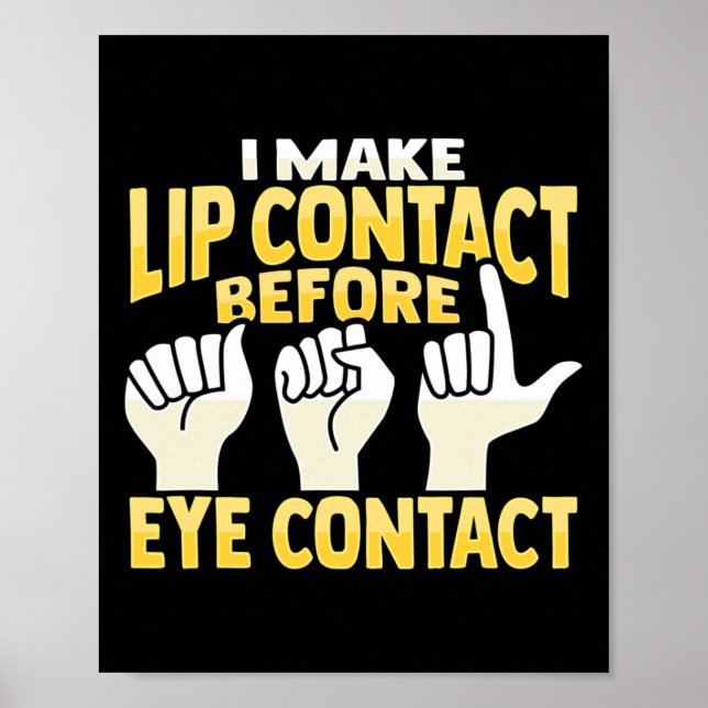 Poster Gesture mains Sourde de l'ASL Sensibilisation à la (Devant)