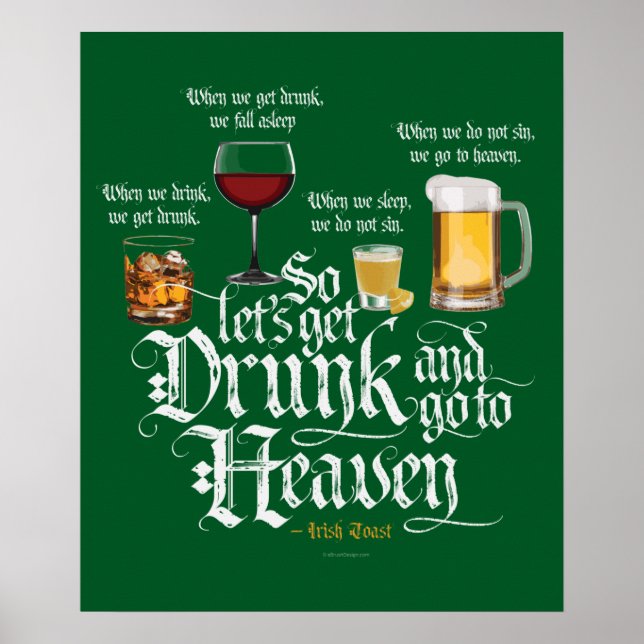 Poster Get Drunk And Go To Heaven (Devant)