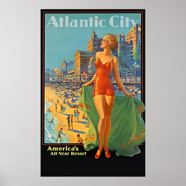 Poster Getaway de l'âge d'or : Atlantic City 1936 (Devant)
