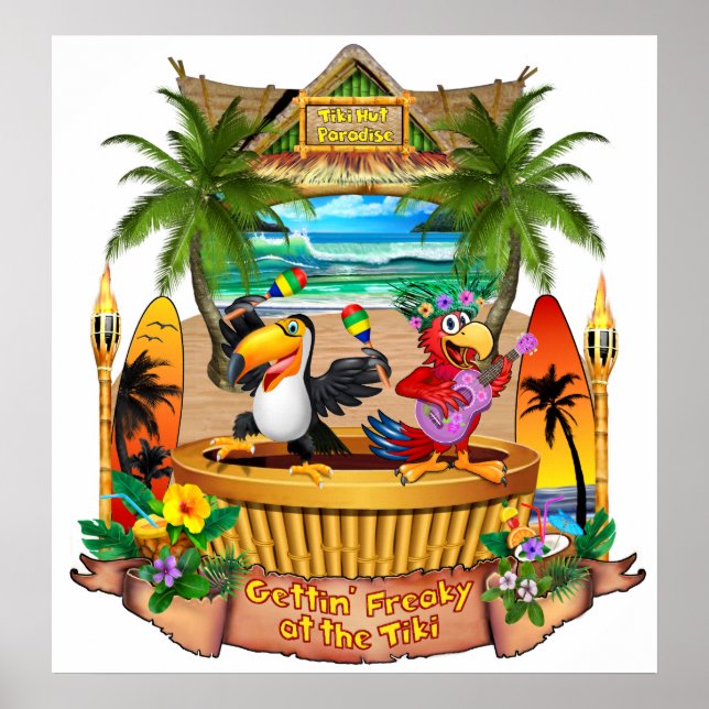 POSTER GETTIN' FREAKY AU TIKI (Devant)