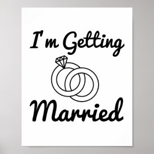 Poster Getting married wedding ring