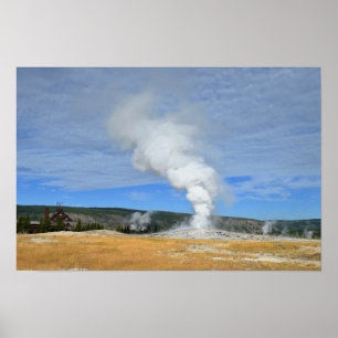 Poster Geyser Old Faithful, Parc national de Yellowstone