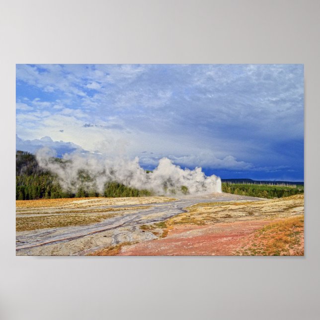 Poster Geyser, parc national de Yellowstone (Devant)