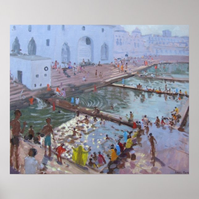 Poster ghats de Pushkar Rajasthan (Devant)