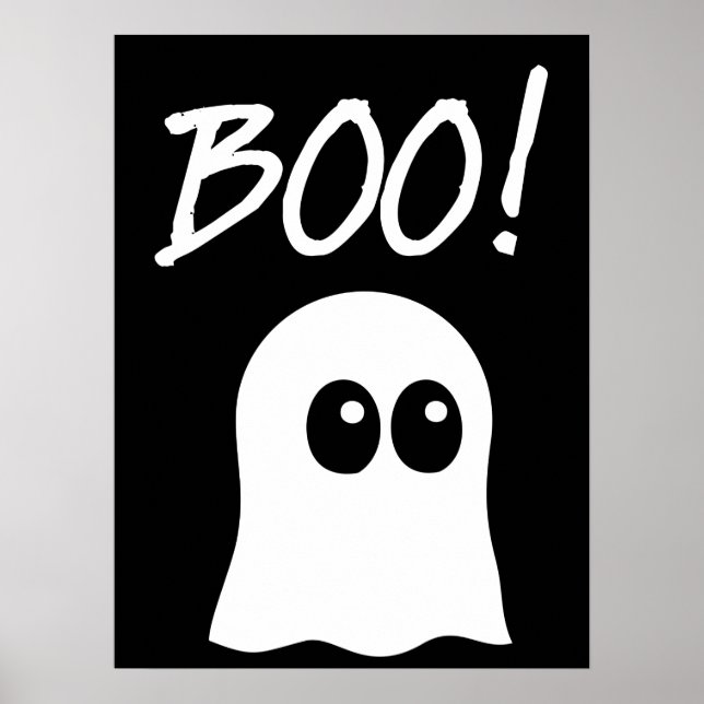 Poster Ghost Boo, cute ghost design (Devant)
