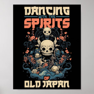 Poster Ghost Demon Danser Avec L'Esprit Du Vieux Japon Yo