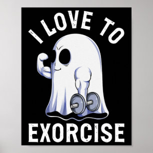 Poster Ghost Funny Gym entraînement Bodybuilding Humour É
