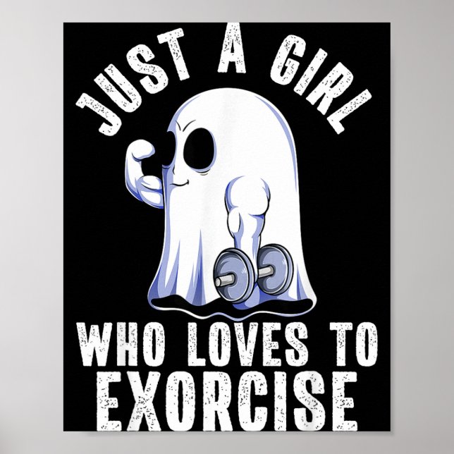 Poster Ghost Funny Gym Workout Bodybuilding Soky Hallowee (Devant)