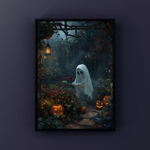 Poster Ghost Gardener Dark Garden Cosy Halloween