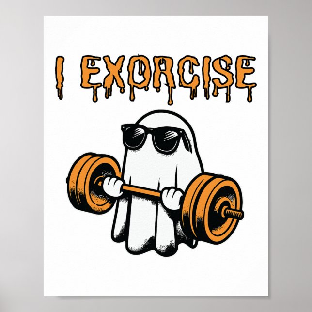 Poster Ghost I Exorcize Funny Gym Exercice Exercice Éffra (Devant)
