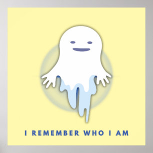 Poster Ghost mignon - Je Me Souviens Qui Je Suis Cadeau