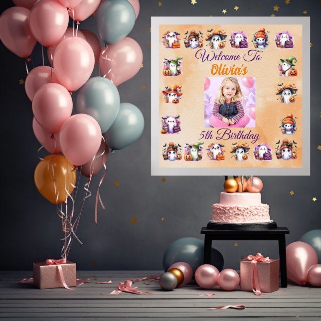 Poster Ghost pour Enfants Anniversaire Cute Coffee (Créateur téléchargé)